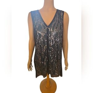 VERA WANG Sequin LONG TOP